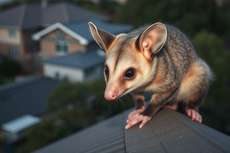 Possum in West melbourne residential area